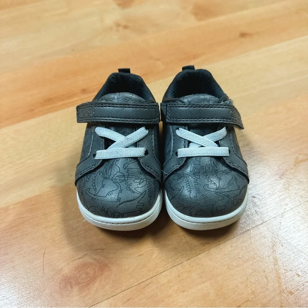 Carter's Gray Dinosaur Print Asher Sneaker Toddler Boys Size 4